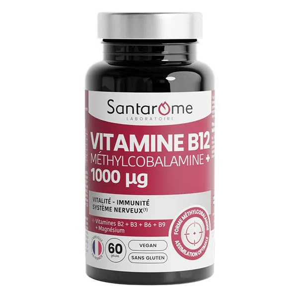 Santarome Vitamine B12 Méthylcobalamine 1000µg Vitalité Format 2 mois 2