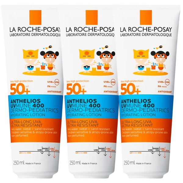 La Roche Posay Anthelios UV-MUNE 400 Dermopediatrics Leche SPF50+ 3x250 ml
