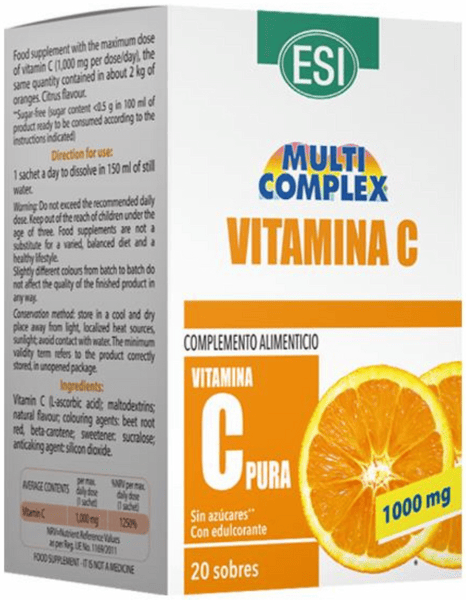 Esi Multi Complex Vitamina C 20 Sobres - Imagen 3
