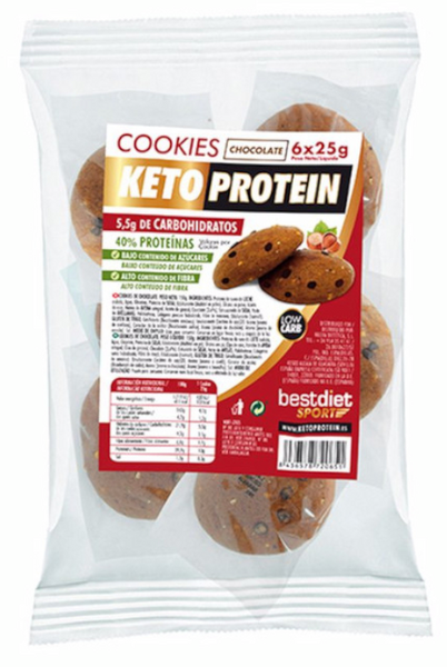 Keto Protein Cookies Chocolate 150 Gr