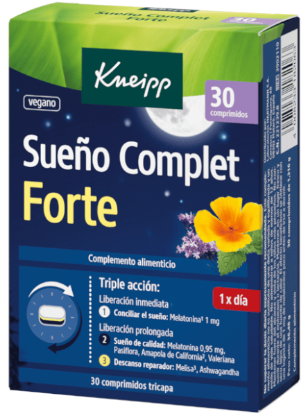 Kneipp Sueño Complet Forte 30 Comprimidos Tricapa