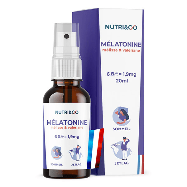 Nutri&Co Mélatonine 1,9mg avec Mélisse et Valériane Vegan - Format Spray 20ml 4