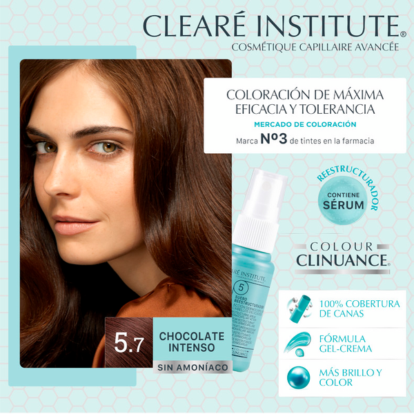 Cleare Institute Colour Clinuance Tinte Permanente Cabellos Delicados 5.7 Chocolate Intenso