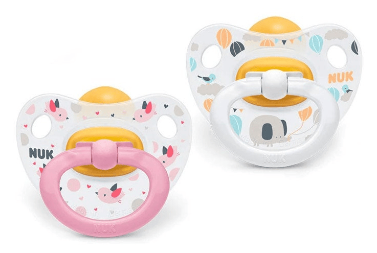 Nuk Chupete Talla 2 Dia Latex Happy Kids 2 uds Rosa