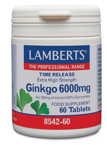 Lamberts Ginkgo Biloba 6000mg 60 Tabletas