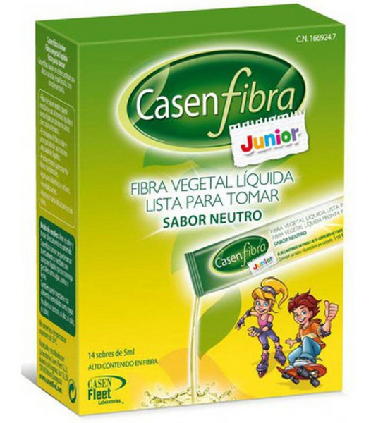 CasenFibra Junior Fibra Vegetal Líquida Sabor Neutro 14 Sticks