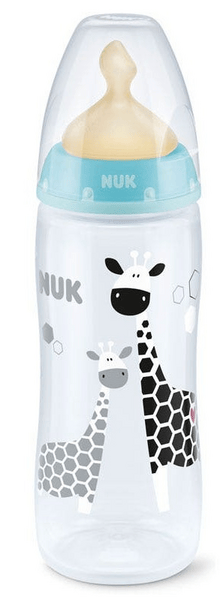 Nuk Biberón FC+ PP Baby Safari 6-18m Látex Talla L 360 ml Jirafa Azul 1 ud