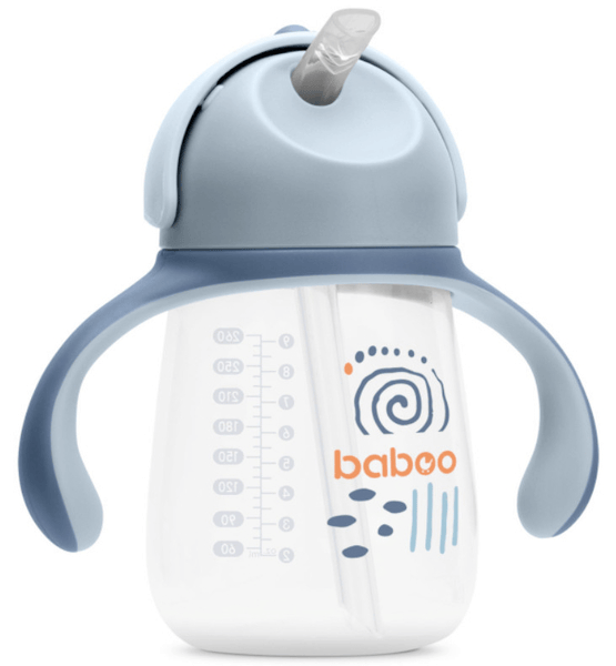Baboo Vaso de Aprendizaje con Pajita Blue Haze +9m 260 ml