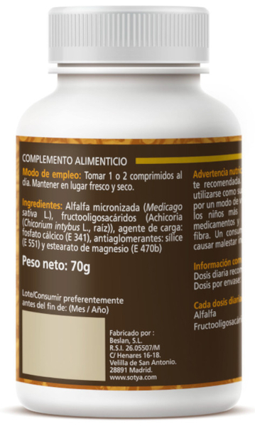 Sotya Alfalfa 700mg 100 Comprimidos