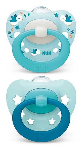 Nuk Classic Signature Chupete Silicona 0-6m Azul 2 uds
