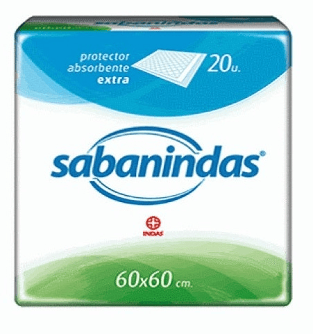 Sabanindas Extra Protect 60x60cm 20 Unidades