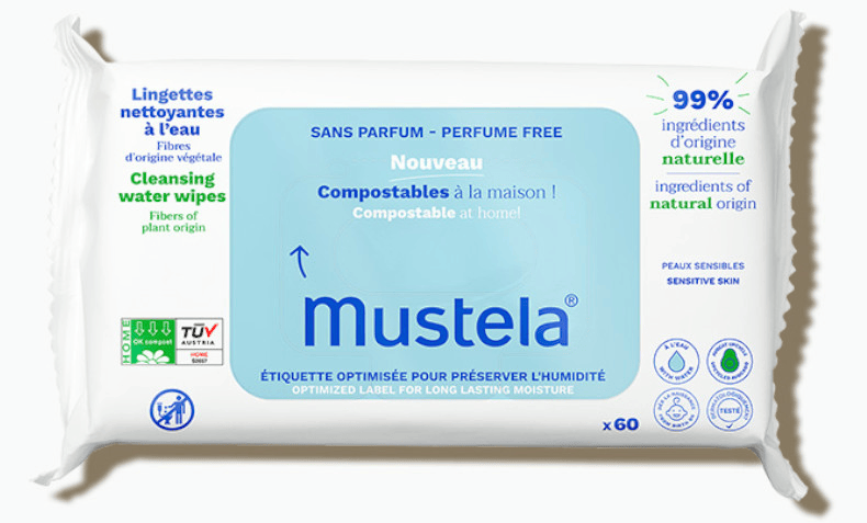 Mustela Toallitas al Agua Sin Perfume 60 uds
