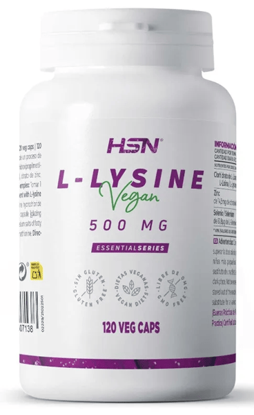 HSN L-Lisina 500mg 120 Cápsulas Vegetales