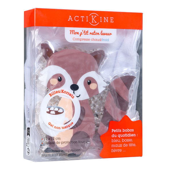 Actikiné Compresse chaud/froid billes kids - Raton laveur