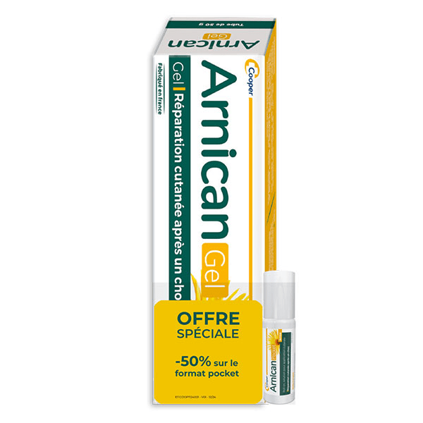 Gel format éco et roll on Pocket à base d'arnica 100g + 10ml 4