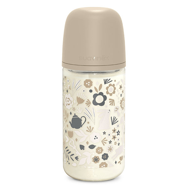 Suavinex, Wonderland, Biberon verre Tétine SXPro M - Wonderland Beige - 240ml 3