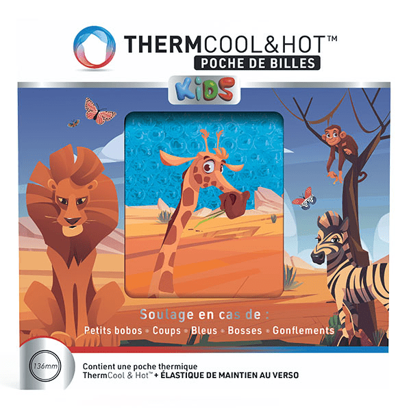 ThermCool&Hot Poche de Billes Kids Girafe Soulage et Apaise les Petits Bobos, Bleus, Fièvre, Piqûres 3