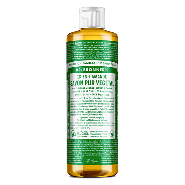 Dr Bronner's Savon Pur Végétal Amande '18 en 1' 473ml