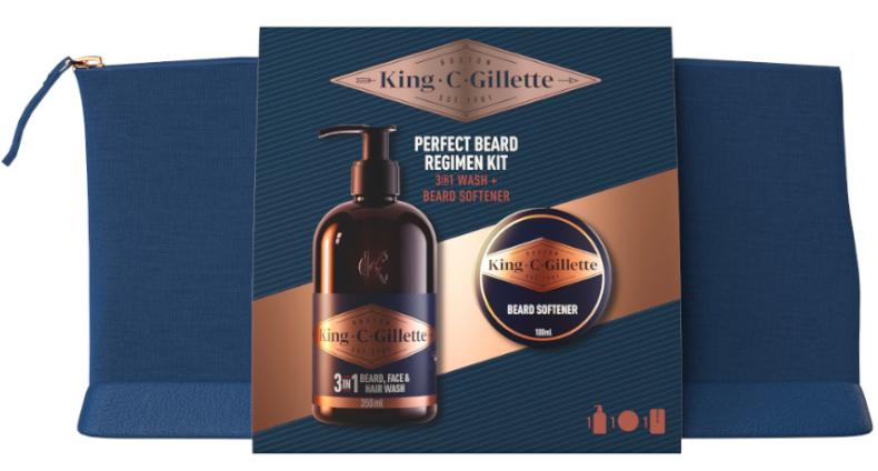 Gillette King C. Gel Limpiador 350 ml + 1 Bálsamo 100 ml