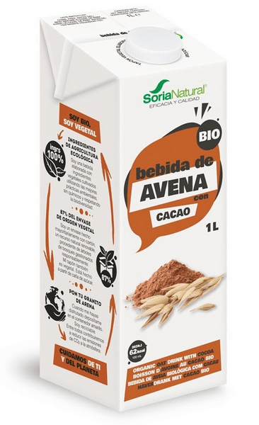 Soria Natural Bebida De Avena Con Chocolate Bio 1 L