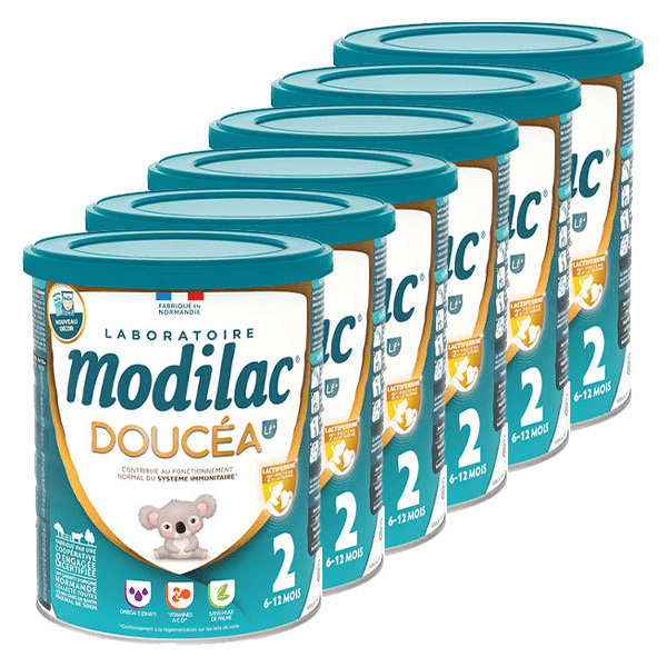 Doucéa Lait Infantile 2ème Âge LF+ 820g - Lot de 6