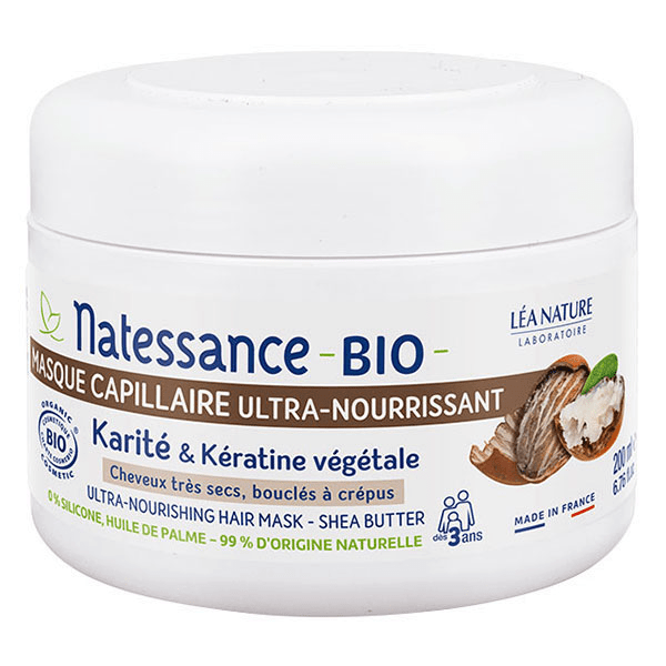Masque Capillaire Nutrition Karité Bio et Kératine Végétale 200ml 2