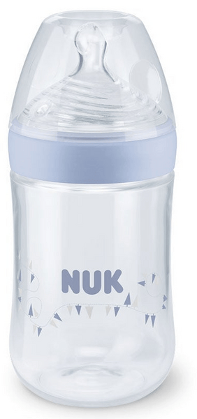 Nuk Biberón Silicona Nature Sense 0-6 meses M Azul 260 ml