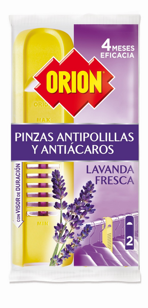 Orion Pinza Antipolillas Protección Total Perfume Lavanda 2 Unidades