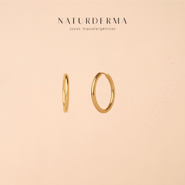 Naturderma Pendientes Hipoalergénicos Back to Basic 1 Par