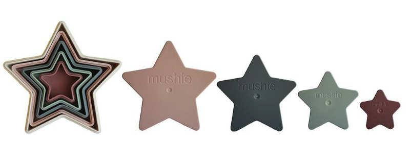 Mushie Estrellas Apilables Solid Original
