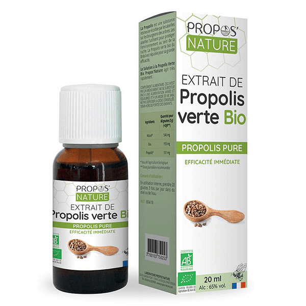 Propos' Nature Apithérapie Extrait de Propolis Verte du Parana Bio 20ml 2