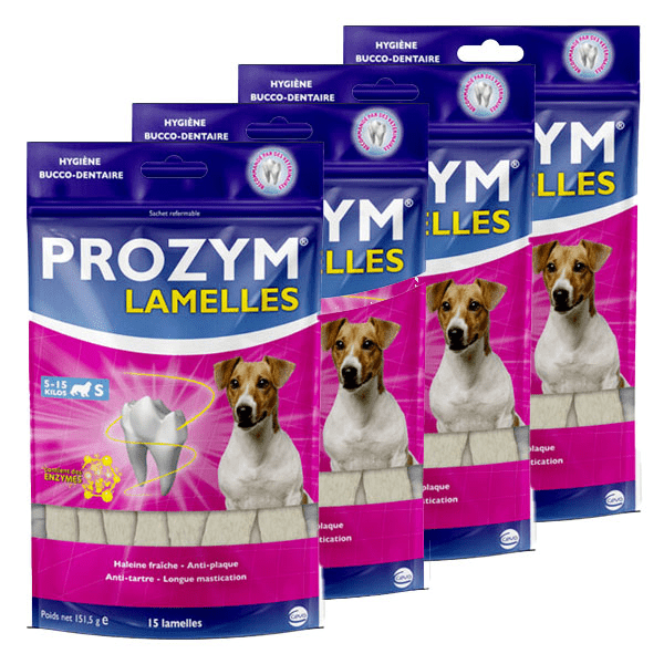 Lamelles à Mâcher Chien S (5-15kg) 15 unités - Lot de 4
