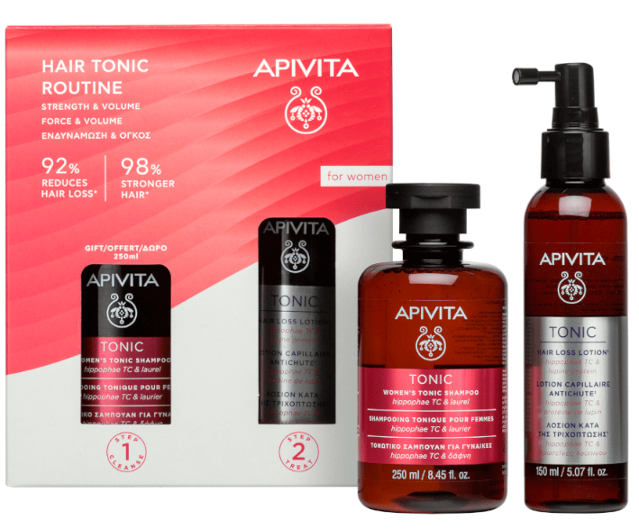 Apivita Loción Caída Del Cabello 15 ml + Champú Tonic Mujer 250 ml REGALO