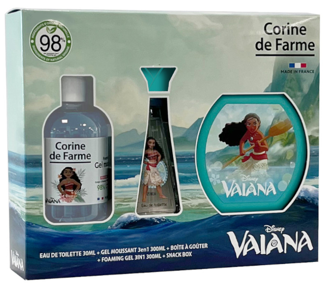 Corine De Farme Estuche Vaiana Colonia 30 Ml+ Gel Espumoso 300 Ml + Caja Merienda