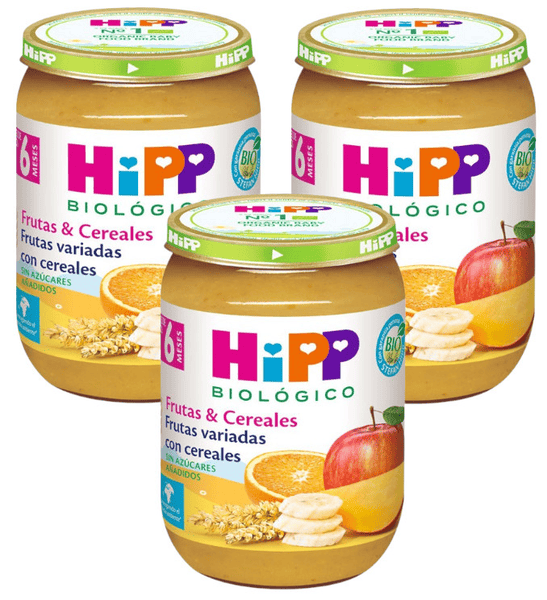 HiPP Tarrito de Frutas Variadas con Cereales BIO +6m 3x190 gr