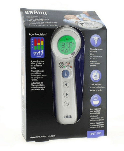 Braun Termómetro  Sin Contacto y Contacto Frontal BNT400