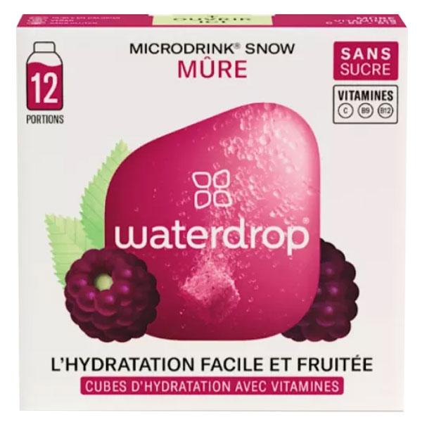 Microdrink Snow et Hydratation Saveur Mûre 12 Cubes Pour Eau