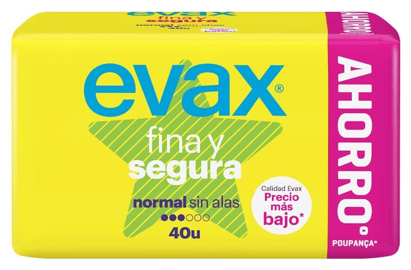 Evax Compresas Fina y Segura Normal 40 Uds