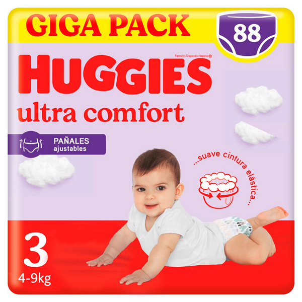 Huggies Ultra Comfort Pañal Braguita Disney Talla 3 (6-11 Kg) 88 Uds