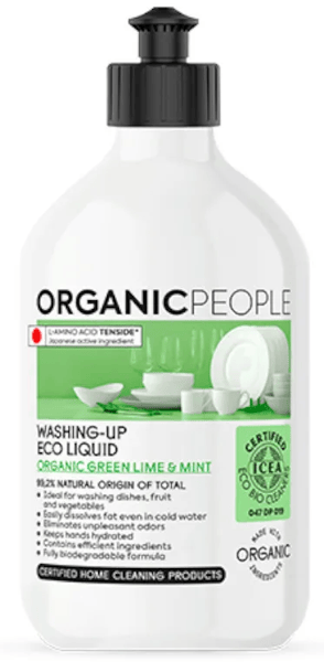Organic People Líquido Lavavajillas Ecológico Lima y Menta 500 ml