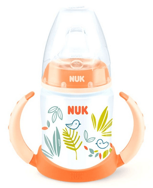 Nuk Biberón First Choice Entrena Jungle Silicona 6-18m 150 ml Naranja