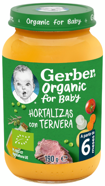 Gerber Organic Hortalizas Ternera 190gr