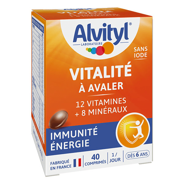 Vitalité à avaler 12 vitamines et 8 minéraux Dès 6 ans 40 comprimés 4