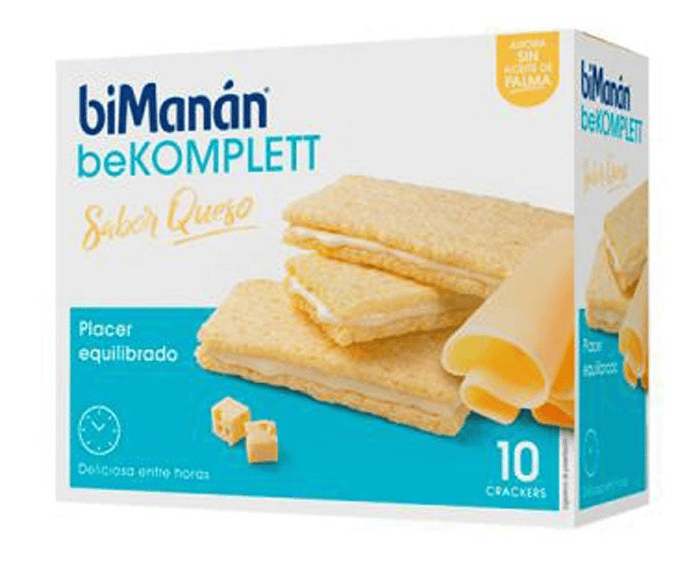 BiManán beKOMPLETT Entre Horas Crakers de Queso 10 uds