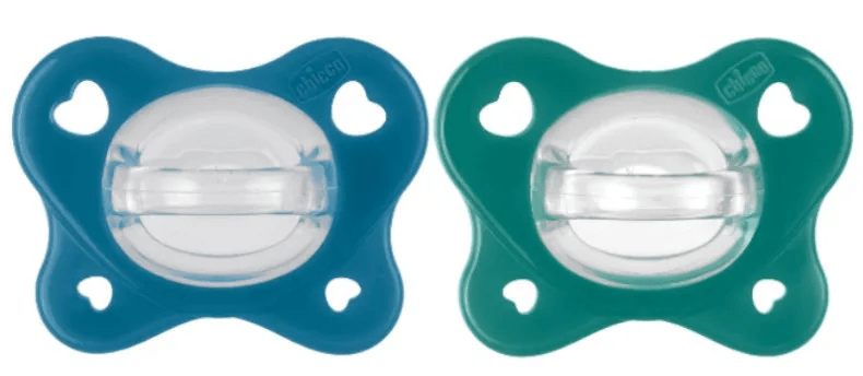 Chicco Azul/Verde Chupete Physioforma Dual Soft 16-36M 2 Uds