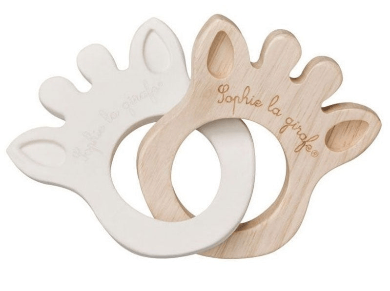 Sophie La Girafe Silueta Anillo Caucho y Madera