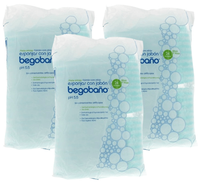 Begobaño Esponjas con Jabón 3x24 uds