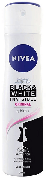 Nivea Desodorante Spray Black & White Invisible Original 200ml