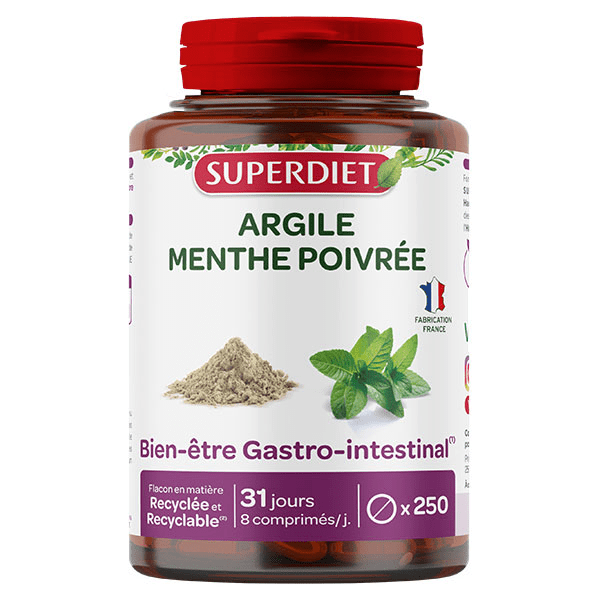 Argile Verte Montmorillonite Menthe Poivrée 250 comprimés 5