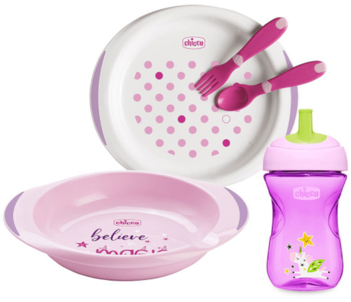 Chicco Set de Vajilla Completa Rosa +12m